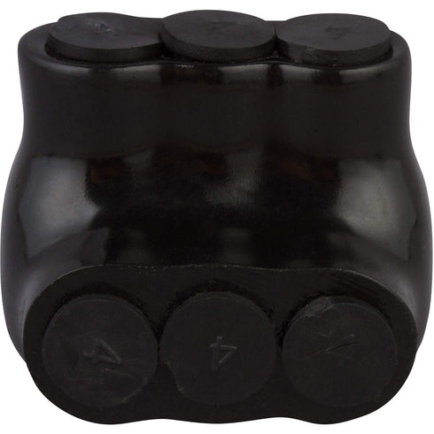 Morris Products 97624 Black Insulated Multi-Cable Connector, 3 Wire Ports, 2-14 Wire Range