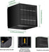 10W,IP65 3000K Solar Powered Motion Sensor Square Outdoor Wall Lights,Black Modern Up and Down Wall Lamps Waterproof
