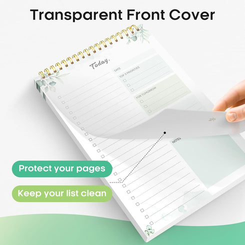 To Do List Pad, 52 Sheets Undated Daily Planner Notebook for Work, Suitable for Office, Home, School - Nature