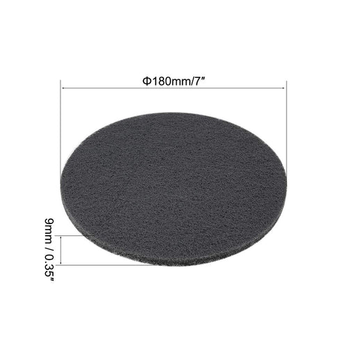 uxcell 6pcs Drill Power Brush Tile Scrubber Scouring Pads 7 Inch Hoop and Loop 1000-Grits Surface Conditioning Disc for Household Cleaning
