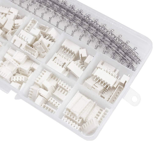 460pcs 2.54mm JST-XH Connector Kit; 2.54mm Female Pin Header; 2/3/4/5/6 Pin Housing Adapter Plug
