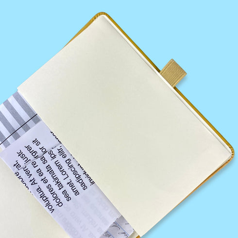 RICCO BELLO Hardcover Pocket to Do List, Undated Faux Leather Notebook with Pen Holder (4.25 x 6 inches, Sunflower)