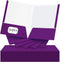 Jutom 50 Pcs Glossy Laminated Paper Folders, 2 Pocket Presentation Portfolios (Purple)