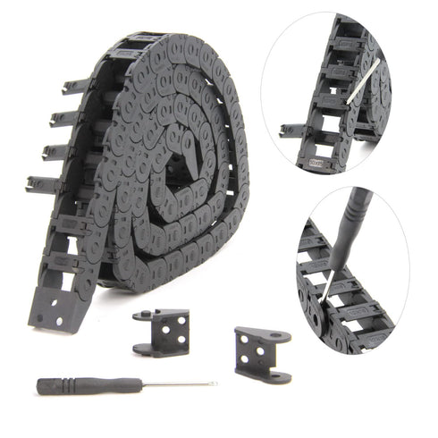 1Meter/39.4Inch Drag Chain Cable Carrier 10x15mm Open Type R18 for 3D Printer and CNC Machines