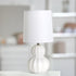 LT1162-OFF 12.5" Simple Designs Chic Glow Stacked Double Gourd Ceramic Table Lamp, for Bedroom, Office, Living Room