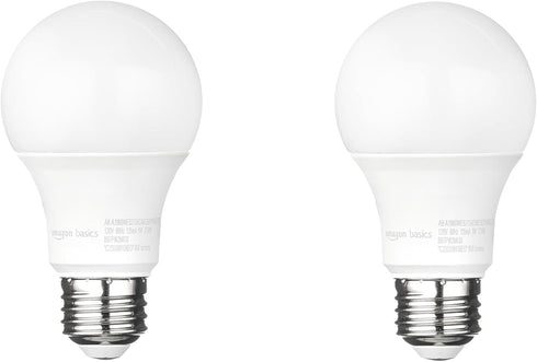 Amazon Basics A19 Dusk to Dawn Sensor LED Light Bulb, 60W Equivalent,