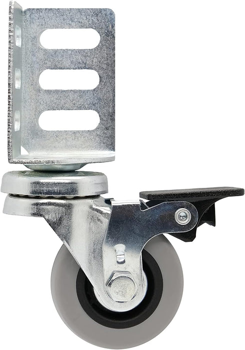 Shepherd Hardware 8126E Swivel Corner Caster, Gray