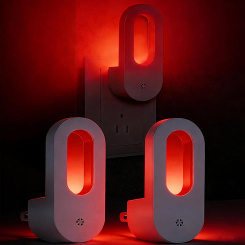 Red Light Night Light for Sleep, 670nm to Promote Melatonin, Auto On/Off