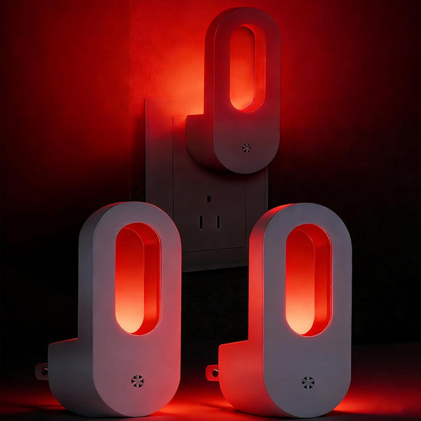 Red Light Night Light for Sleep, 670nm to Promote Melatonin, Auto On/Off