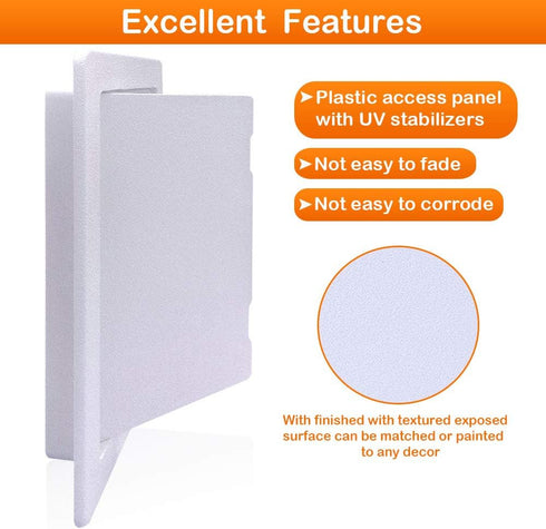 Suteck Plastic Access Panel for Drywall Ceiling, 4 x 6 Inch, Reinforced Plumbing Wall Access Doors, Removable