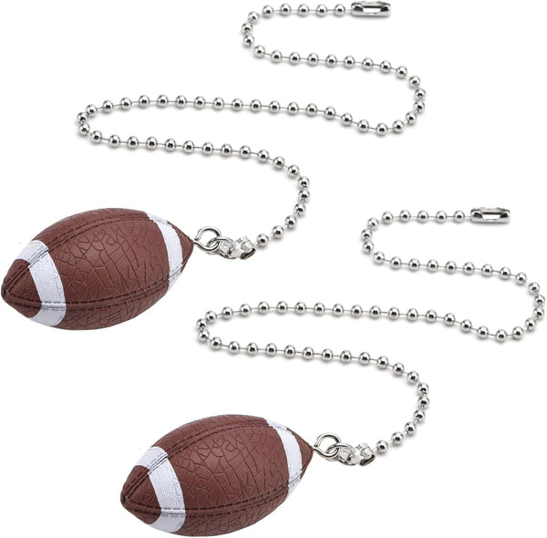 lasenersm 2 Pieces 12" Rugby Ceiling Fan Pull Chain Beaded Ball Pull Chain