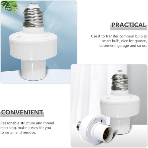E27 Bulbs Outanaya Voice Control Lamp Holder Socket Smart Voice Activated Light Socket Compatible with Led Incandescent