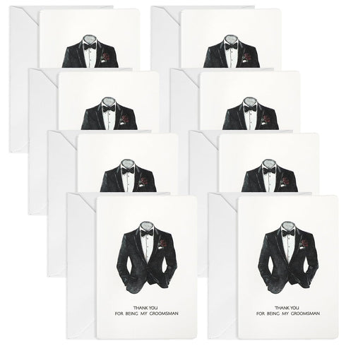 Yinkin 8 Set Wedding Thank You Cards with White Envelopes for Being