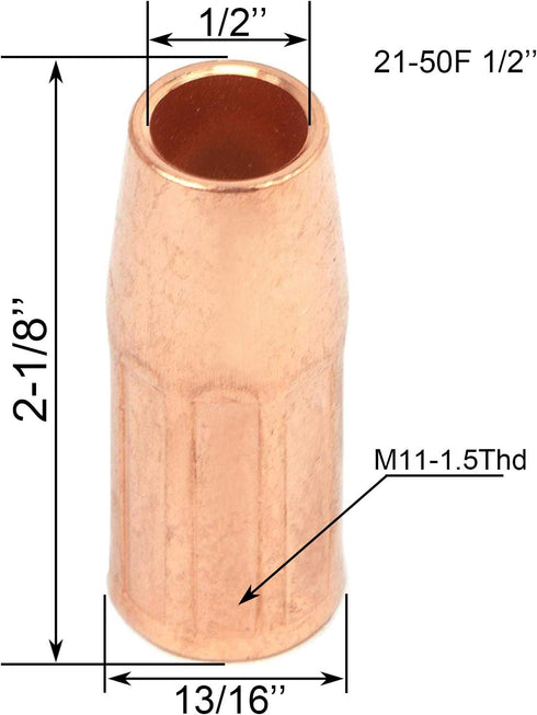 Mig Welding Gun Accessory Kit for Forney 140 FC-i Mig Gun, 20pcs Contact Tips + 2 Gas Nozzles