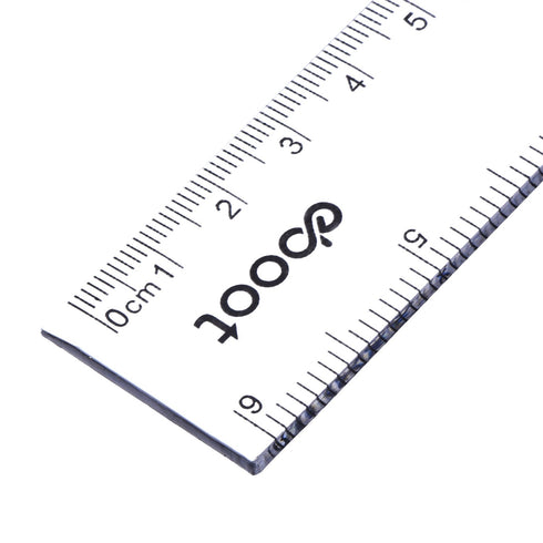 2 Pack Plastic Ruler - Straight Ruler Measuring Tool for Student School Office (Clear, 6 Inch)