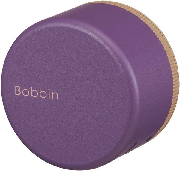 Kokuyo Bobbin Washi Tape Case with Cutter, Purple Masking Tape Storage Dispenser, Tape Roll Holder