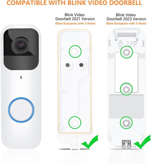 Power Cable with Adapter for Blink Video Doorbell (Replace Battery), Doorbell Transformer with 16.4ft/5m Weatherproof Cable, Charging Your Blink Video Doorbell -White