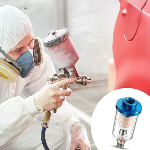 3Pack Oil Water Separator for Air Line, 1/4'' NPT Inlet and Outlet for Air-Compressor Tools and Accessories
