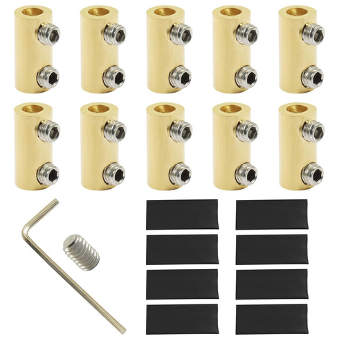 Bonsicoky 10 Gauge Wire Connectors, 10 Pcs Copper Splice Terminals with Heat
