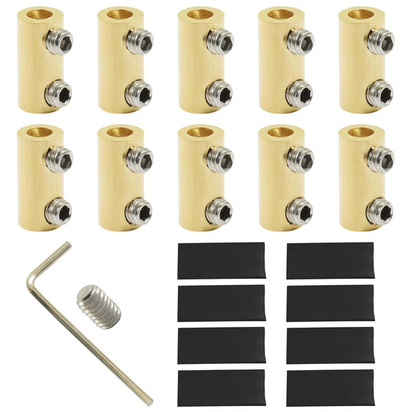 Bonsicoky 10 Gauge Wire Connectors, 10 Pcs Copper Splice Terminals with Heat