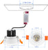 YASIZESOU 2 inch 5W Dimmable 2700-6500K 110V Driver,1 Pack Smart LED Recessed Lighting, WIFI Recessed LED Lights, RGB