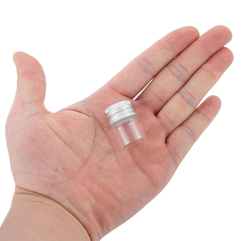 50PCS 5ml Glass Vials with Screw Caps and Plastic Stoppers, Leak-Proof Small Clear Liquid Sample Vial