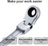 KATUR 8mm Ratcheting Wrench Set - Flexible Pivoting Head Ratchet Combination Spanner Tool