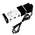 URBEST Black White 3 Position Solenoid Valve 4V110-06 P T1/8 Air Outlet Connector, 12V 2.5W