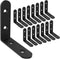 Shelf Brackets Corner Brace Black Steel L Brackets for Shelves Decorative Wall