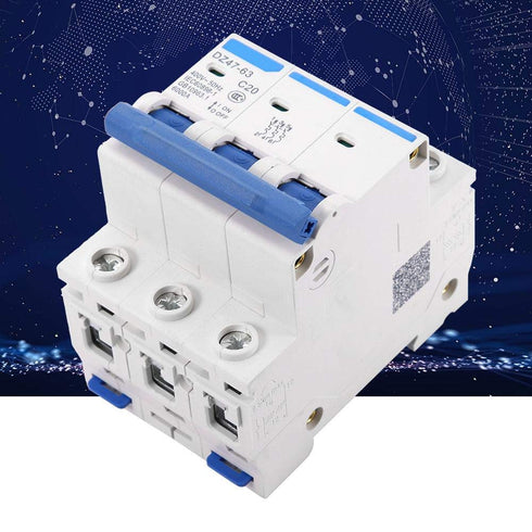 YWBL-WH 3 Pole Miniature Circuit Breaker Safety Breaker DZ47-63 AC 400V 6/10/16/20A (20A)