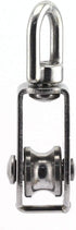 2-Pack M15 Single Pulley Block Stainless Steel Heavy Duty Hardware Swivel Rigging Lifting Wheel for 35kg