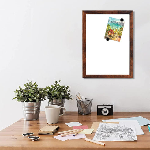 Dry Erase White Board, Magnetic Surface for Office, School, Home, Hanging Board for Decoration, Planning, Memo, 12"x 16"