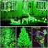YAOZHOU Green Solar Fairy String Lights, 2 Pack 100LED, IP67 Waterproof for Outdoor Decorations