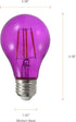 SYLVANIA LED Purple Glass Filament A19 Light Bulb Dimmable Efficient 4.5W E26 Medium Base, 1 Pack