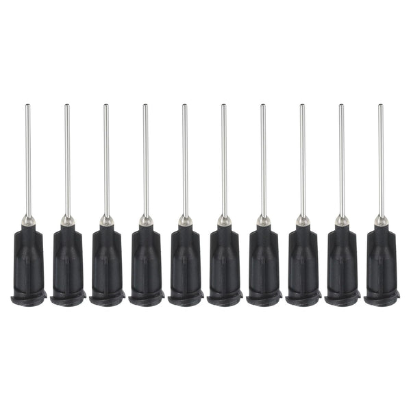 PATIKIL 19Ga x 1 Inch Dispensing Needle Tips, 50Pcs Blunt Tips with Luer Lock for Glue Oil Applicator, Black