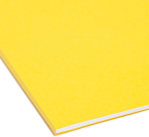 Smead Interior File Folder, 1/3-Cut Tab, Letter Size, Yellow, 100 per Box (10271)