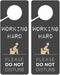 Occupied Sign for Bathroom Door, 2 Pack, PVC Plastic Funny Do Not Disturb Sign, Printed on Both Sides