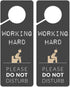 Occupied Sign for Bathroom Door, 2 Pack, PVC Plastic Funny Do Not Disturb Sign, Printed on Both Sides