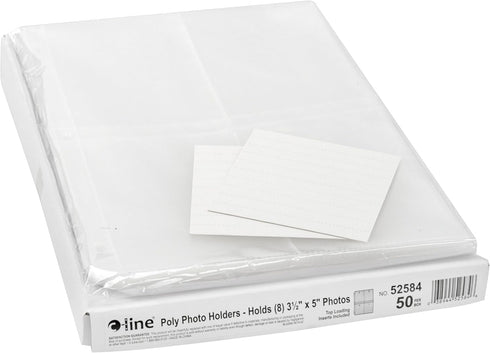 C-Line Photo Storage Pages for 3.5 x 5 Inch Photos, Top Load, 50 Pages per Box, 8 Photos/Page
