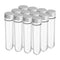 PATIKIL 100ml Plastic Test Tubes with Screw Caps, 12Pcs, 160x33mm for Lab Use and Candy Storage