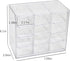 Mini Desktop Drawer Box, 12 Compartments Plastic Organizer for Office, School, Jewelry, Hair Clips, Small Parts Storage