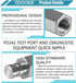 TEXVOKIE PD342 1/8" 1/4"-18 1.63" Test Port and Diagnostic Equipment Quick Nipple with Female Pipe Thread, Fits for PD
