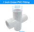 Piutouyar 4 1" Elbow 4 Elbow Pcs Cross PVC Pipe Fitting, Way Furniture Grade Pipe Connector PVC Fitting Pipe Corner