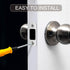 2 Pack Door Strike Plates, Large Hole with 4 Screws for Interior Doors, Round Corner Door Lock Replacement Parts