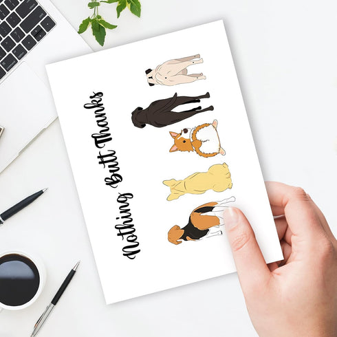 Funny Dog-Themed Thank You Card - Cute Gift for Friends and Family