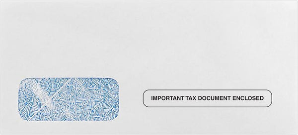 LUXPaper #4 Window Envelopes, Commercial Flap, Tax Document Enclosed, Security Tint, 50 Qty