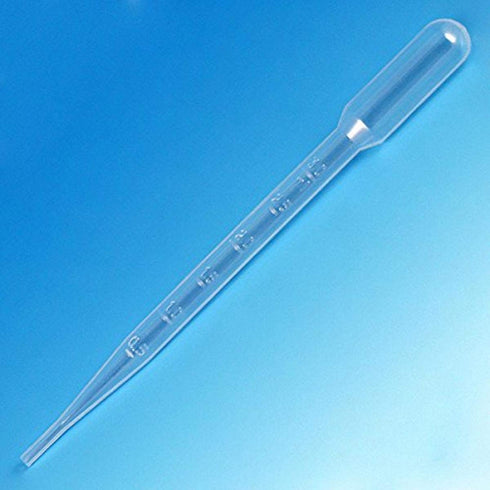 Globe Scientific 135138 LDPE Graduated Transfer Pipet, Sterile, 155mm Length, 7.0mL Capacity