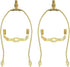 Lamp Shade Harp Holder for Table and Floor Lamps, 2 Set Heavy Duty Detachable Bracket with Polished Brass