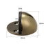 uxcell Stainless Steel Floor Door Stopper with Rubber Bumper, Adhesive/Screw Mounted Brass Tone