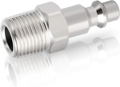GASHER 1/4-Inch NPT Male Industrial Air Plug, 1/4-Inch High Flow Pneumatic Plugs 300PSI (20-Pack)